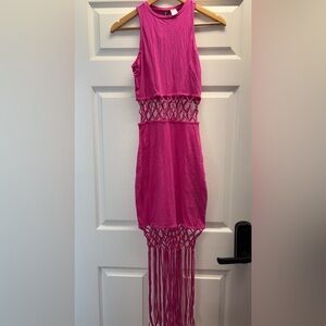 H&M Vibrant Pink dress crochet